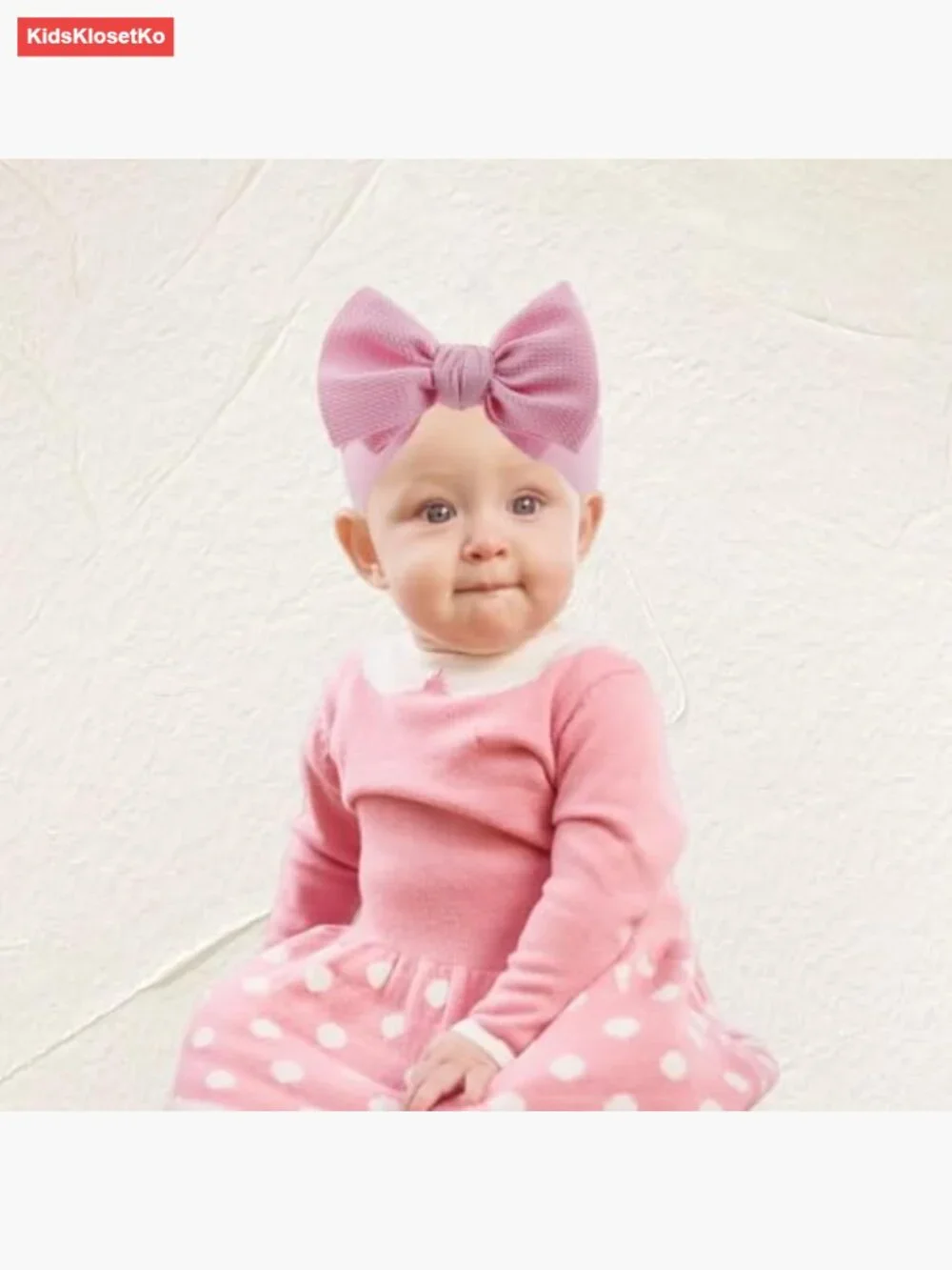 10-Pack Big Bow Baby Girl Headbands Soft Stretchy Nylon Hair Wraps